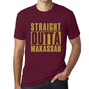 Herren Grafik T-Shirt Direkt aus Makassar – Straight Outta Makassar – Öko-Verantwortlich Vintage Jahrgang Kurzarm Lustige Druck Geburtstag Geschenk