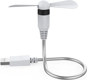 Realpower 335265 RealPower USB mini Fan weiß (USB-Ventilator flexibel)