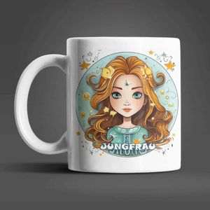 Sternzeichen Tierkreis Kaffeetasse Tasse Geschenkidee Geschenk 330 ml – Jungfrau