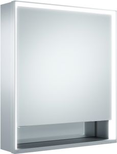 Keuco Spiegelschrank LUMOS ROYAL 650 x 735 x 165 mm Anschlag rechts silber-gebeizt-eloxiert
