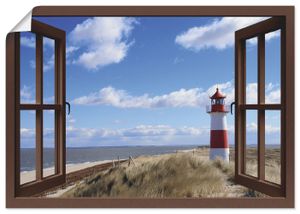 fotopro: Fensterblick - Leuchtturm Sylt, Produkt:Poster, Größe (HxB):70x100 cm / Poster