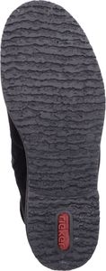 Rieker Damen Stiefelette geraffter Schaft Reißverschluss zweifarbige Sohle 73560, Größe:41 EU, Farbe:Schwarz