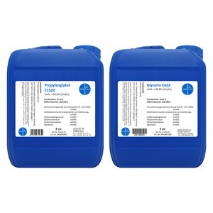 5 Liter Glycerin E422 + 5 Liter Propylenglykol E1520 zum Vorteilspreis I HERRLAN-Qualität