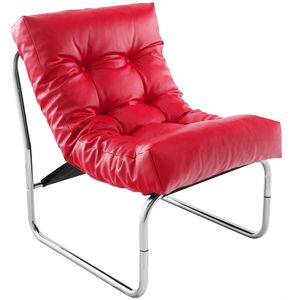 Kokoon® Design-Sessel (nicht stapelbar) BOUDOIR 60x73x76 cm,Kunstleder, Rot, 11 kg