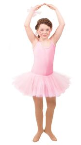 Ballett Body Tütü Tutu rosa Ballerina Prinzessin Kinder Karneval Kostüm 116/128