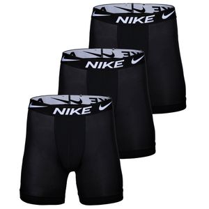 NIKE Herren Boxer Shorts, 3er Pack - Boxer Brief long, Dri-Fit Micro, Logobund Schwarz M