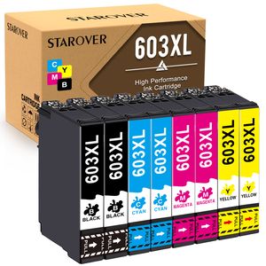 8x für Epson 603 XL 603XL Druckerpatronen Ersatz Multipack Kompatibel für XP-3100 XP-4100 XP-2100 XP-2105 XP-3105 XP-4105 WF-2830 WF-2810 WF-2835