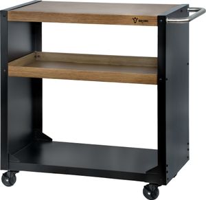 BBQ-Toro Grillwagen 95 x 50 x 90 cm, Schwarz, Grilltisch mit großer Arbeitsfläche, Beistelltisch