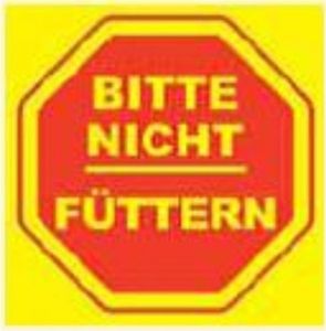 Warnschild BITTE NICHT FÜTTERN Kunststoffschild 200 mm x 200 mm