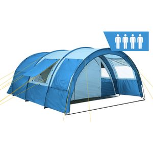 CampFeuer Zelt Multi für 4 Personen | Blau / Hellbau | 5000 mm Wassersäule