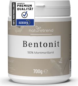 naturetrend Bentonit Pulver 700g, Montmorillonit Pulver Naturrein in , Extra fein gemahlen, Ohne Zusätze, Reine & naturbelassene Tonerde