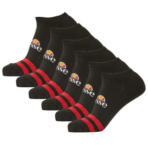 Ellesse Unisex Sneaker Socken MELNA, 6 Paar - Trainer Liner, Sport, Logo Schwarz 40-43