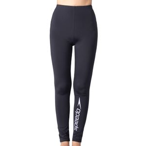 Speedo UPF 50+ Damen-Leggings mit hoher Taille, Schwimmtights, Sonnenschutz, Oxidgrau/Hard Candy, Größe 32