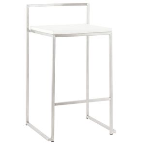 Kokoon® Design-Barhocker METO 41x44x76,5 cm,Kunstleder, Weiß, 6,6 kg