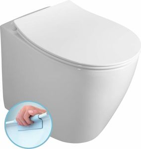 SENTIMENTI WC Becken, spülrandlos, 36x52 cm, Abgang senkrecht/waagerecht, weiss