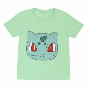 Pokemon Kids T:Shirt - Bulbasaur Face, 9-11 Years, Green