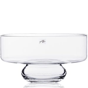 BASIN glass bowl on foot - klar - 25x25x13cm - Glas