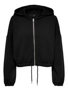 Only Damen Sweat-Jacke OnlScarlett female Kapuzen-Sweater Hoodie Pullover Pulli, Farbe:Schwarz, Größe:S