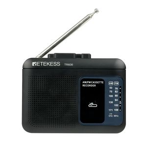 Retekess TR606 Tragbarer Kassettenspieler, FM-AM-Radio, Walkman-Kassettenrekorder, 3,5-mm-Kopfhöreranschluss, spielt alte Kassetten ab (schwarz)