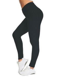 Sexydance Frauen Anti-Cellulite Butt Lift Bein Leggings High Waist Squeeze Beute Yoga Pants Gym,Farbe: Schwarz,Größe:M
