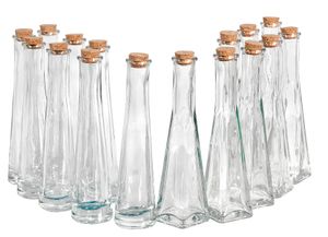 16 Glasflaschen "Geolini", VBS Großhandelspackung