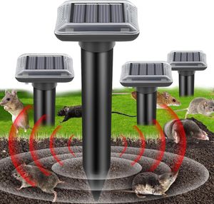 Solar-Maulwurfschreck, Maulwurfschreck Maulwurfvertreiber, Ultraschall Maulwurfschreck, Maulwurf Vertreiber Wühlmausschreck (4Pack)