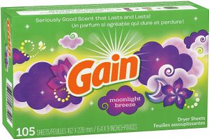 Gain Moonlight Trocknertücher Textilerfrischer Frischer Duft & Weiche Wäsche 105 St