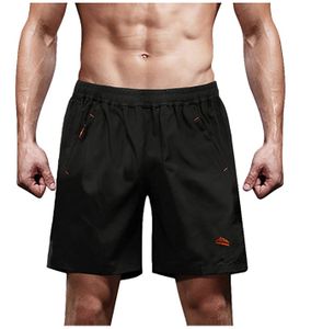 Herren Strandhose Shorts Freizeithose Badeshorts Urlaubsshorts mit Reißverschlusstaschen, schwarz, XL