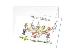 Grußkarte | Mädelsabend | Postkarte Klappkarte Karte mit Briefumschlag | Künstlerin: Barbara Freundlieb