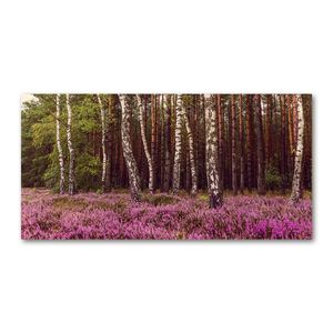 Tulup® Leinwandbild - 120x60 cm - Wandkunst - Drucke auf Leinwand - Leinwanddruck - Landschaften - Rosa - Heide