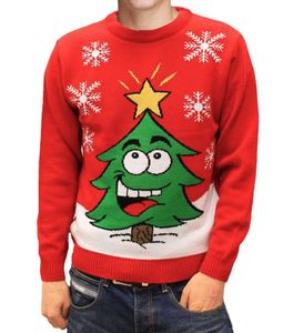 Jumper mit Weihnachten Motiv Weihnachten Baum rot m