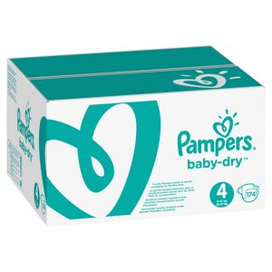 Pampers Baby Dry Gr.4 Maxi 9-14kg MonatsBox, 174 Stück - Größe 4 - 174 Stück