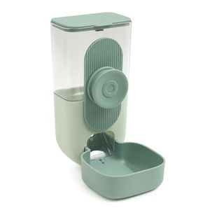 870ml Automatischer Feeder Futterautomat Haustiere Automatischer Futter Tränke Wasserspender für Hunde Katzen Haustiere Tiere (Grün / Futterautomat)