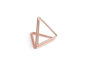 Tischkartenhalter Dreieck 2,3cm Metall rosegold, 10 Stück
