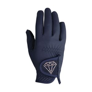 Hy - Dětské jezdecké rukavice "Cadiz" - Syntetika, PU BZ4302 (XS) (Námořnická modrá)