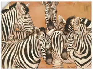 ARTland Wandbild, selbstklebend Zebras Größe: 40x30 cm