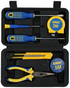 Kinzo Werkzeugkoffer Gefüllt - Werkzeugsatz - Werkzeuge - für den Hausgebrauch - 8-teilig