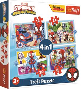 TREFL Puzzle Spidey und seine erstaunlichen Freunde 4in1 (12,15,20,24 Teile)