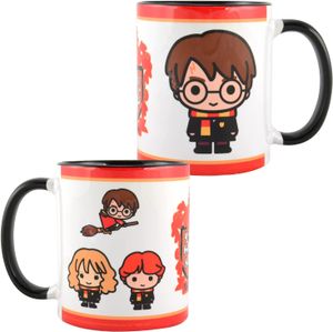 Harry Potter Tasse - 3 Freunde Gryffindor Kaffeetasse Becher Kaffeebecher aus Keramik Weiß Rot 320 ml