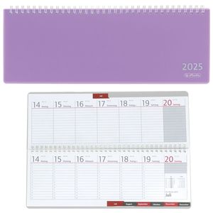 Herlitz Schreibtischkalender 2025, Modell / Jahr / Farbe:Transluzent / 2025 / lila