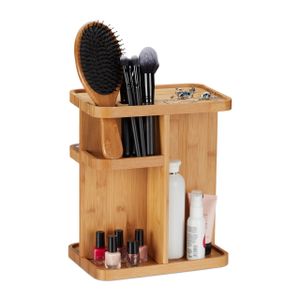 relaxdays Drehbarer Make Up Organizer Bambus