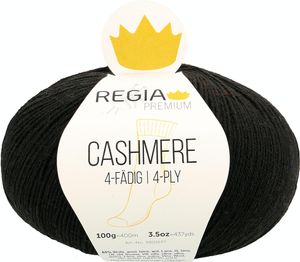 Regia PREMIUM Cashmere, 100g Black Handstrickgarne