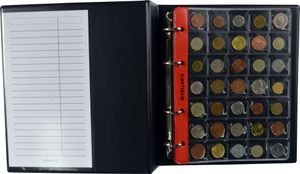 Sammelalbum für 350 Münzen: 10 Münz-Hüllen, Fächer 27x 27mm. Für Münzen bis 23mm Durchmesser. Münzalbum M.