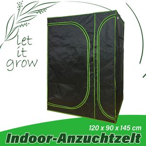 Grow Box Grow Zelt für Pflanzen Growbox Gewächshaus Garten Anzucht Gemüse Kräuter Schrank Indoor 120 x 90 x 145 cm Blumen klein Tomaten Hydro Green Kingpower