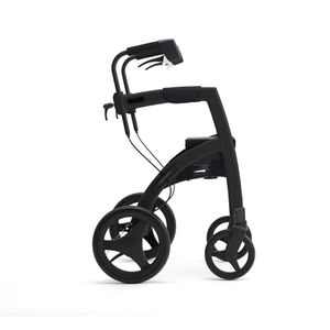 Saljol Rollz Motion² Rollator Rollstuhl, 2in1 Transportrollstuhl mit Fußstützen, bis 125kg belastbar