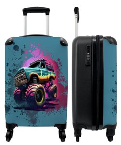 NoBoringSuitcases.com® - Kinder-Monstertruck-Koffer - Koffer Kind Junge - 55x35x25