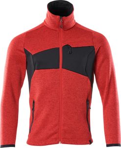 Strickpullover mit Reißverschluss Verkehrsrot/Schwarz, Gr. 2XL MASCOT 18105-951-20209