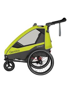 Sportrex 2 Limited Edition Zweisitzer Fahrradanhänger Buggy mit Joggerfunktion und Blattfeder-Dämpfsystem, grau
