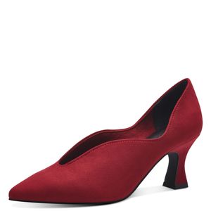 MARCO TOZZI Damen Pumps Schuhform spitz Blockabsatz Latino Wellen 2-22404-41, Größe:41 EU, Farbe:Rot