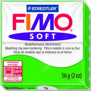 Modelliermasse Fimo soft 56g tropischgrün Packung mit 10 Stück